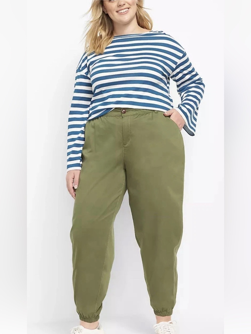 Lane Bryant sateen Olive Green Casual Jogger Pants women 26 vacations casual Y2K